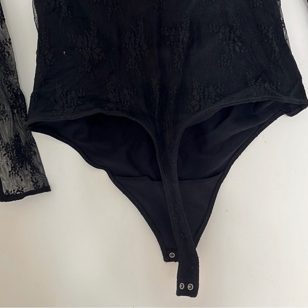NWOT Abercrombie & Fitch Elegant Black Lace Bodysuit - Picture 5 of 6